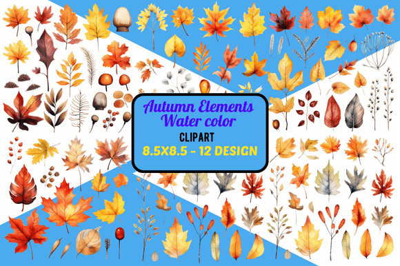 Autumn Elements Watercolor Collection: Elevate Your Creative Projects with Seasonal Artistry