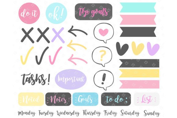 Creative Possibilities with School Girl Clip Art and Planner Elements