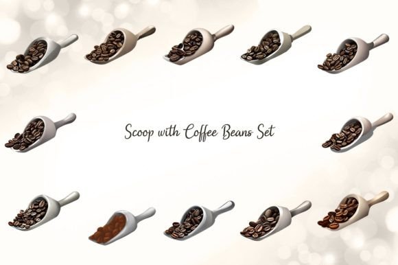 Elevate Designs with a Scoop with Coffee Beans Set