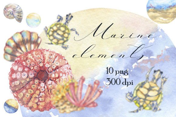 Elevating Digital Design with Hand-Painted Watercolor Sea Ocean Elements