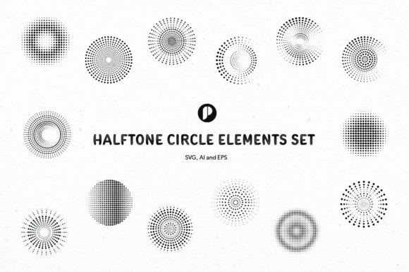 Evaluating the Halftone Circle Elements Set for Modern Design Projects