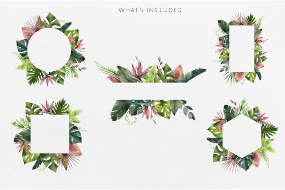 Evaluating Tropical Plants Watercolor Frames for Creative Projects