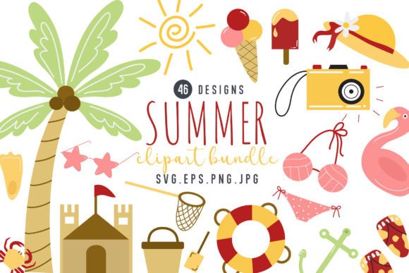 Summer Clipart Bundle: Elevating Your Creative Projects with Hand-Drawn Floral Line Art