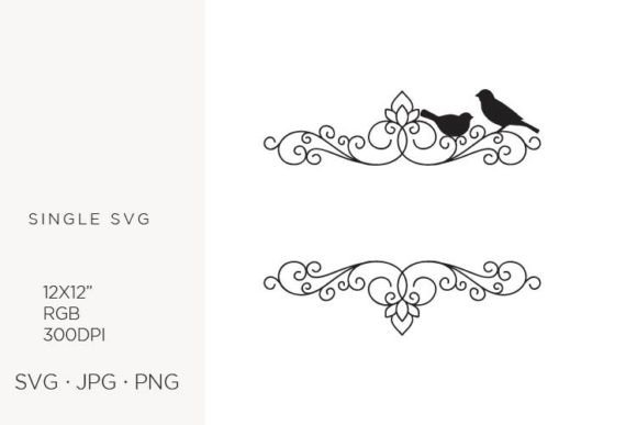 Unlocking Creative Potential with the Elegant Scroll Frame with Birds Vector